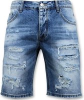 Korte Broek Heren - Ripped Short - 9073 - Blauw