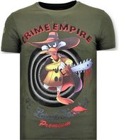 Stoere Heren T-shirt - Crime Empire - Groen