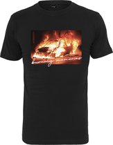 Burning Car Tee zwart