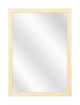 Spiegel met Vlakke Houten Lijst - Blank - 30x40 cm