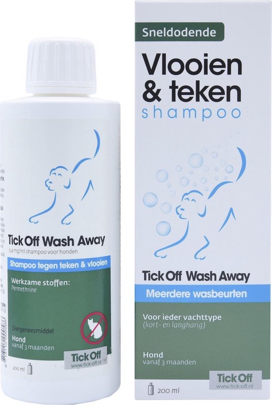 Permanent plotseling verwijderen Tick Off Wash Away Shampoo - Hond - Tegen Vlooien & Teken - 200 ml | bol.com