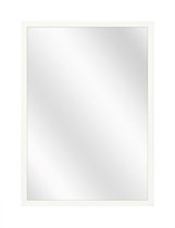 Spiegel met Luxe Aluminium Lijst - Wit - 40x60 cm