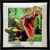 3D dinosaurus poster in zwarte lijst  - T-Rex poster 3D