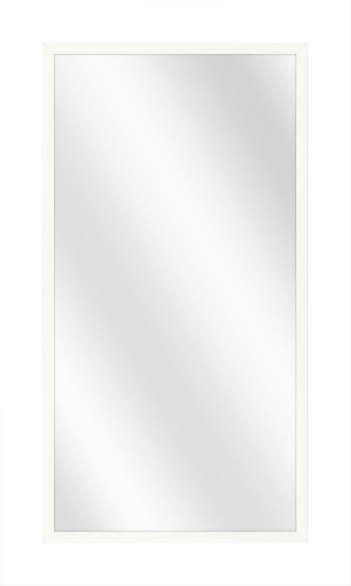 Mark luisteraar overhead Spiegel met Luxe Aluminium Lijst - Wit - 20x50 cm | bol.com