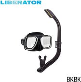 TUSAsport Snorkelmasker Duikbril Snorkelset UC5019 - Zwart/Zwart