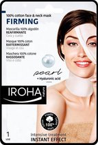 Iroha Nature Firming Pearl 100% Cotton Face & Neck Mask 1 x Mask