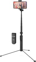 3 in 1 Selfie Stick met Afstandsbediening en Foldable Tripod Stand - Draadloos Smartphone Statief en Driepoot – 160 CM