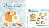 "Dessert Cake" sticker packs | 30 stickers | Licht Blauw | cadeau – kado – geschenk – gift – verjaardag – verassing – feestdag – versiering – decoratie - koek - gebak - toetje - vl