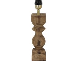 Foto: Light living lampvoet cumani hout 9x27cm landelijk woonkamer slaapkamer