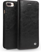 Qialino - echt lederen luxe wallet hoes - iPhone 7 / 8 / SE (2020) - Zwart