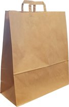 Papieren draagtas / goodiebag / giftbag 45x17x47cm met platte handgreep per 50 stuks