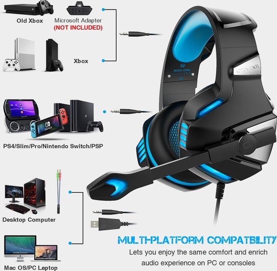 V3-X PRO HD Gaming Headset met Microfoon (PS4/PC/XBOX ONE/Switch) - V3X