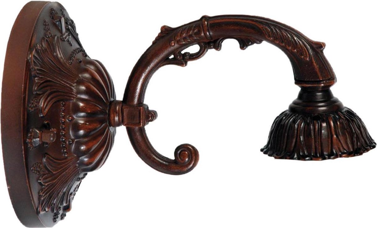 Lumilamp Wandlamp Tiffany 15x23x15 cm Bruin Metaal
