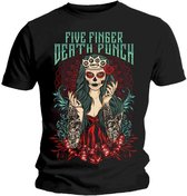 Five Finger Death Punch Heren Tshirt -L- Lady Muerta Zwart