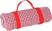 Katoenen Picknickkleed met Rode Ruitjes en Waterbestendige Onderkant