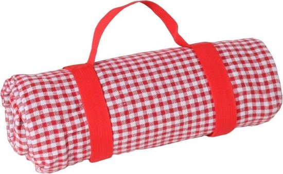 buitenspiegel Blaast op Verzoekschrift Katoenen Picknickkleed met Rode Ruitjes en Waterbestendige Onderkant |  bol.com