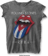 Tshirt Femme Rolling Stones -XL- Havana Cuba Gris