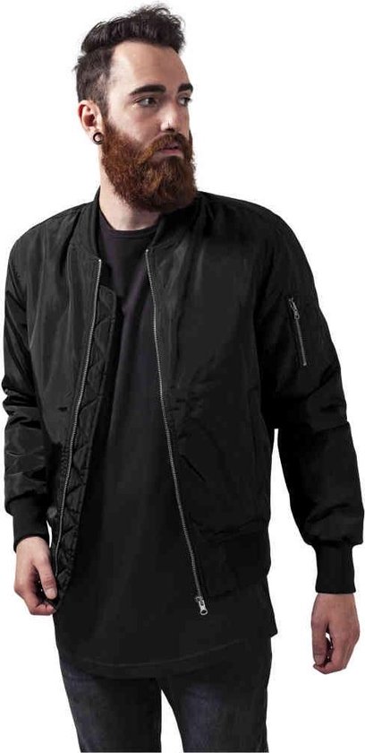 Urban Classics - 2-Tone Bomber jacket - S - Zwart