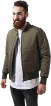 Urban Classics Bomber jacket -XL- Basic Quilt Groen