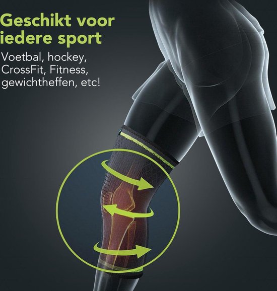 LifeGoods Compressie Knie Brace - 2 stuks - maat L - Elastisch