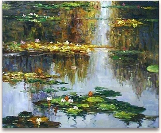 Handgeschilderd schilderij Olieverf op Canvas - Claude Monet 'Waterlelies aan de Camargue'