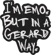 Grindstore Patch I'm Emo But In A Gerard Way Zwart/Wit