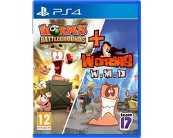 Team17 Worms Battlegrounds + Worms WMD Double Pack Bundle Meertalig PlayStation 4