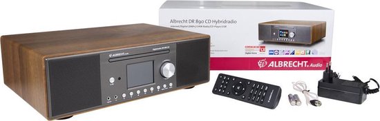 Albrecht DR 890 - Radio - CD - DAB+ - FM - Internetradio - Walnoot - Albrecht audio