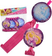 Disney Princess - Roltongen - Meisjes 20 Cm Papier Roze 6 Stuks