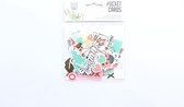 Sticker set | Bullet Journal & Scrapbook stickers / die cuts - thema rood & goud - 44 stuks