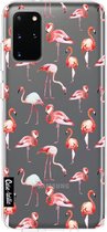 Casetastic Samsung Galaxy S20 Plus 4G/5G Hoesje - Softcover Hoesje met Design - Flamingo Party Print