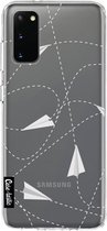 Casetastic Samsung Galaxy S20 4G/5G Hoesje - Softcover Hoesje met Design - Paperplanes Print