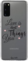 Casetastic Samsung Galaxy S20 4G/5G Hoesje - Softcover Hoesje met Design - Love is about Print