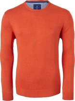 Redmond heren trui katoen O-hals - donker oranje -  Maat: 3XL