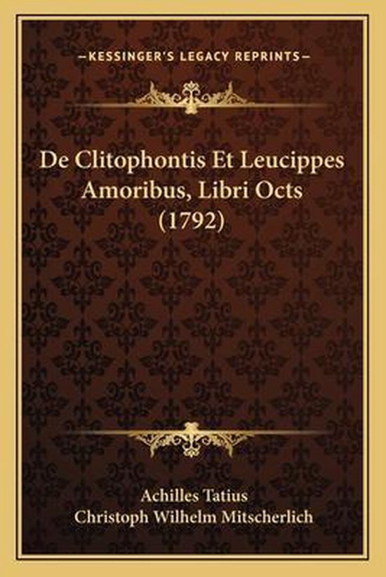 Foto: De clitophontis et leucippes amoribus libri octs 1792 