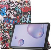 Samsung Galaxy Tab A 8.4 (2020) hoes - Tri-Fold Book Case - Graffiti