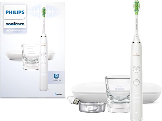 Philips Sonicare DiamondClean 9000 HX9911/03 - Luxe elektrische tandenborstel - Zilver en wit