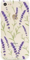 iPhone SE (2020) hoesje TPU Soft Case - Back Cover - Purple Flower / Paarse bloemen