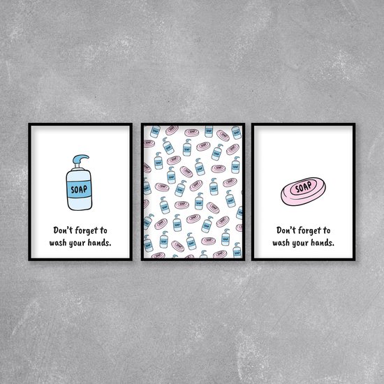 Poster Savon - 70x100cm - Posters de salle de bain - Papier photo 250g