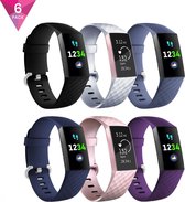 YONO Classic Bandjes - Fitbit Charge 3 en 4 – 6 Pack – Large