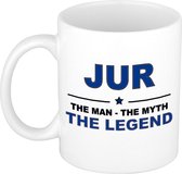 Jur The man, The myth the legend cadeau koffie mok / thee beker 300 ml