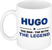 Hugo The man, The myth the legend cadeau koffie mok / thee beker 300 ml