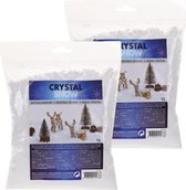 2x Kristal sneeuwvlokken zak van 1 liter - sneeuw versieringen - winter landschap - sneeuwversiering/sneeuwdecoraties