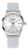 Orphelia Suede OF711818 Horloge - Leer - Grijs - Ø 36 mm