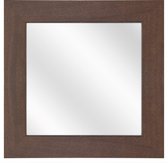 Spiegel met Brede Houten Lijst - Koloniaal - 40x40 cm
