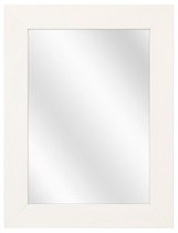 Spiegel met Brede Houten Lijst - Wit - 40x60 cm