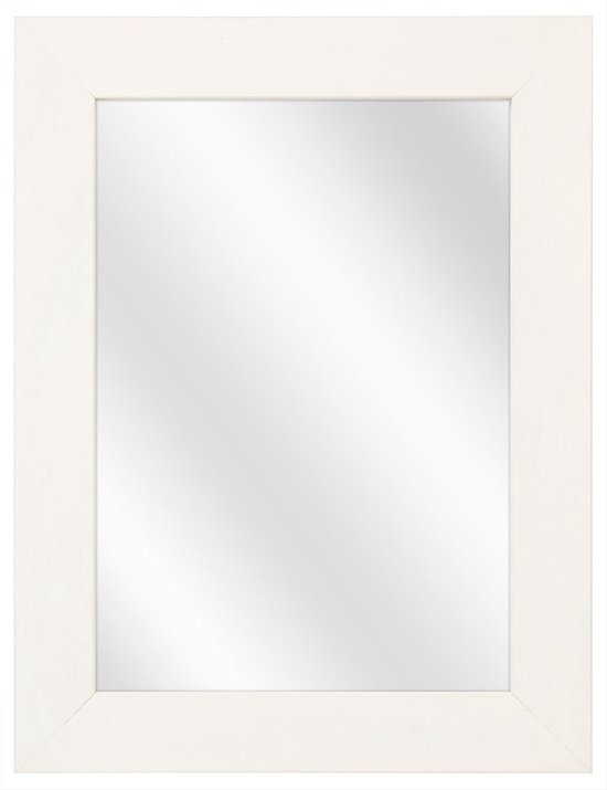 Miroir avec cadre en bois large - Wit - 40x60 cm