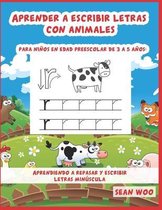 Aprender a escribir letras con animales para ninos en edad preescolar de 3 a 5 anos