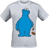 Sesame Street Heren Tshirt -S- Cookie Thief Grijs