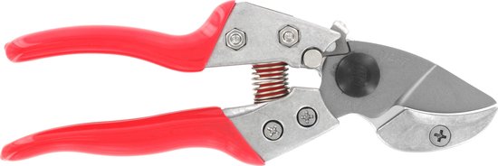 ARS Ergonomische Snoeischaar – Aambeeld – Fluorocarbon Gecoate Bladen – 180 mm – Rood